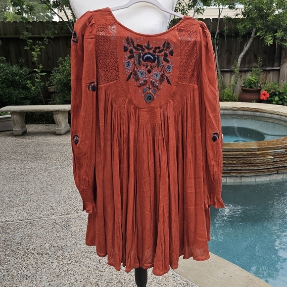 Nwt Free People Desert Dreams Mini Dress tunic S/P - Picture 3 of 15